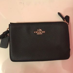 Black coach wristlet never used new with tags